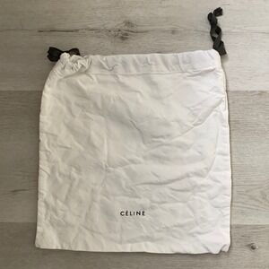 CELINE Purse Tote Bag‎ Black Logo fabric drawstring